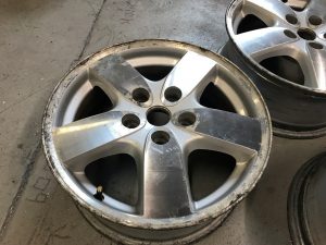 Dodge - Refinishing Machine Cut Wheels - Before